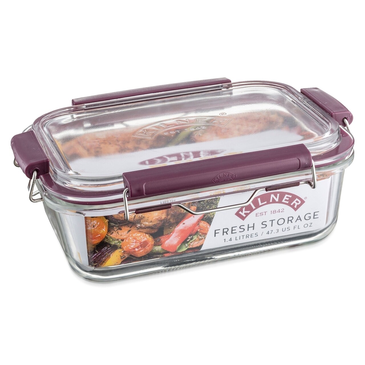 Caserola cu capac, Kilner, Fresh, 0.85 L, 24 x 19 cm, sticla, transparent - imagine 5